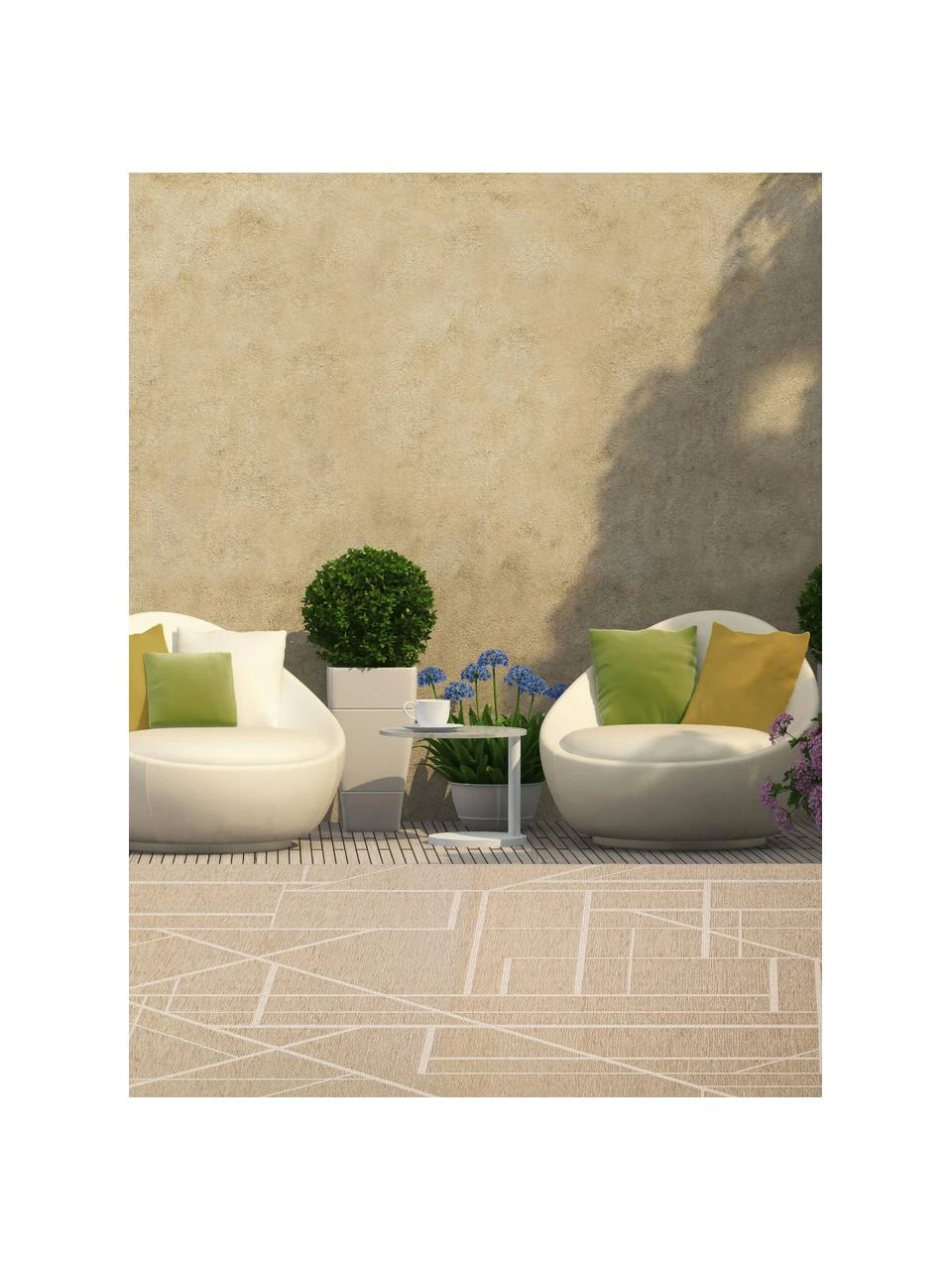 In- & Outdoor-Teppich Tempo mit Samt-Effekt, B 115 x L 170 (Größe S) – Bild 2