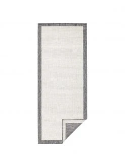 In- und Outdoor-Wendeläufer Panama in Grau/Creme, B 80 x L 250 cm