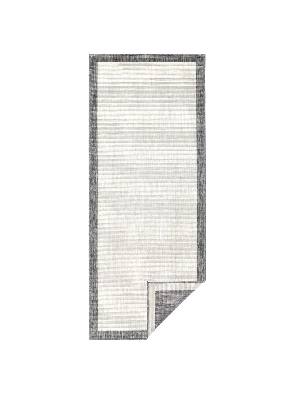 In- und Outdoor-Wendeläufer Panama in Grau/Creme, B 80 x L 250 cm