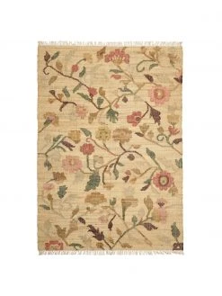 Jute-Teppich Flora mit Fransen, B 140 x L 200 (Größe S)