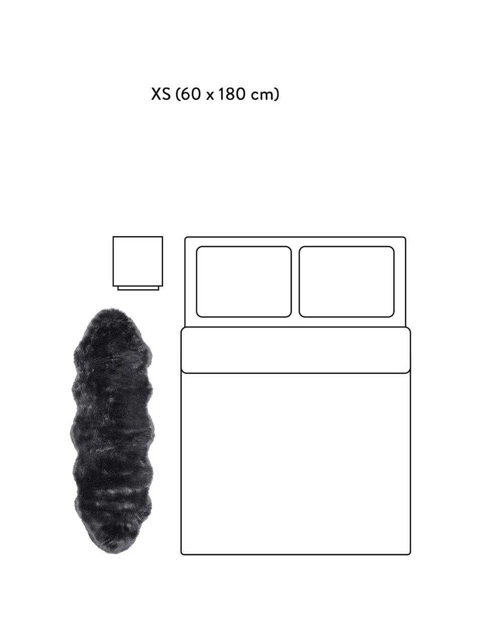 Westwing Collection Kunstfell-Teppich Mathilde, glatt, B 60 x L 180 cm – Bild 6