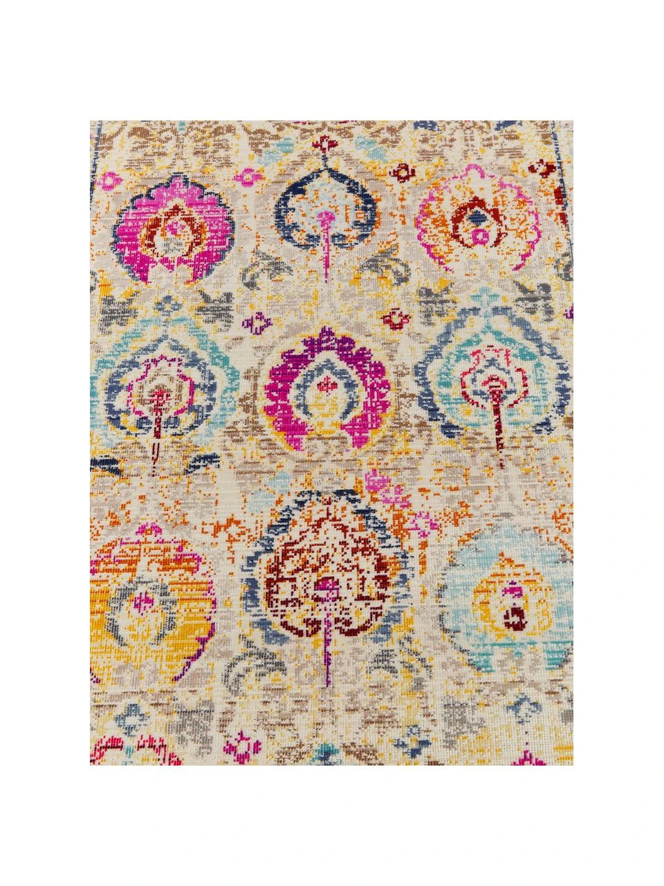 Niederflor-Läufer Kashan Vintage mit bunten Ornamenten, B 60 x L 180 cm – Bild 3