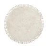 Westwing Collection Runder Baumwollteppich Daya mit Fransen, handgetuftet, Ø 110 cm (Größe S)
