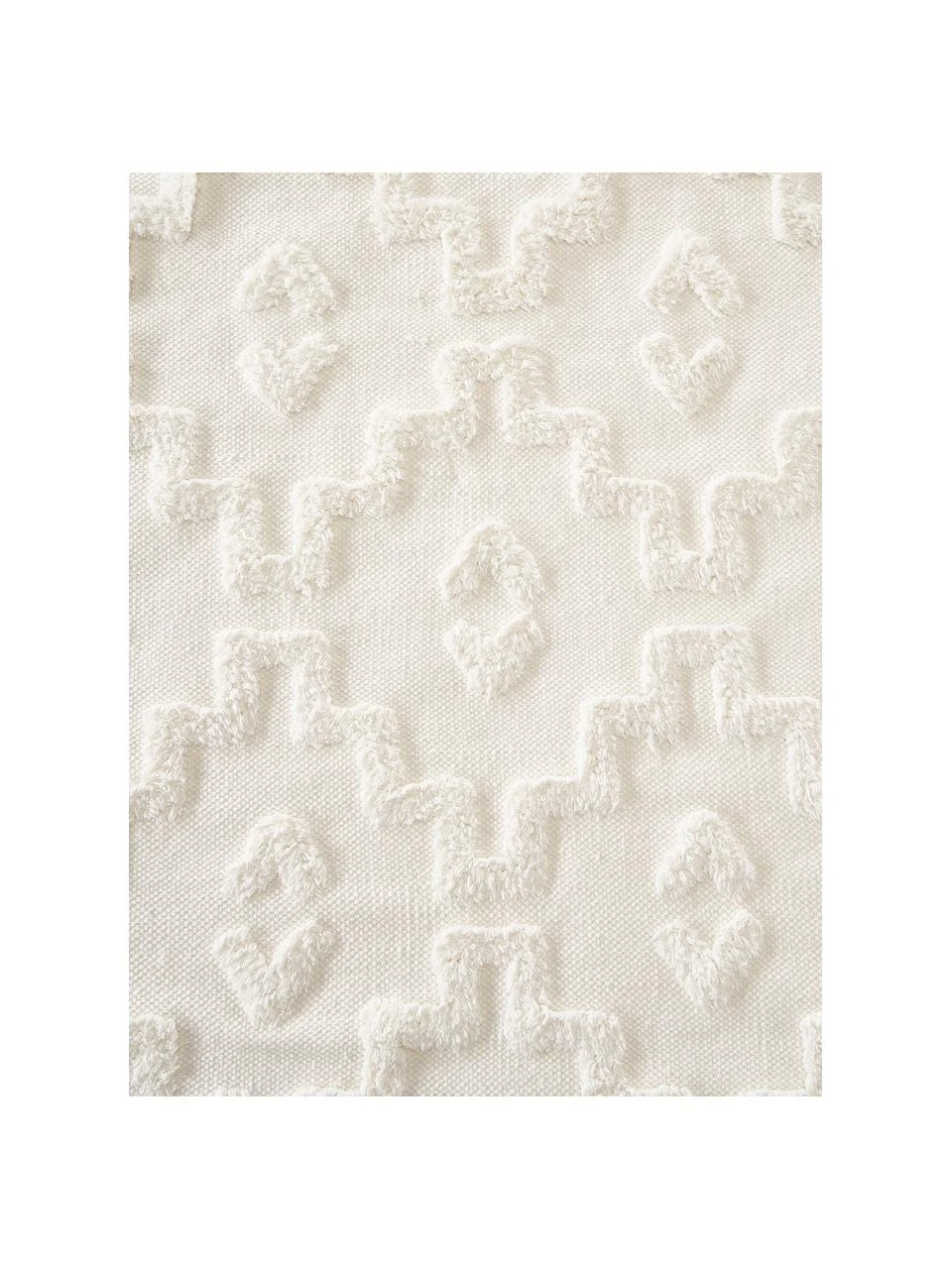 Westwing Collection Runder Baumwollteppich Idris mit erhabender Hoch-Tief-Struktur, Ø 120 cm (Größe S) – Bild 4