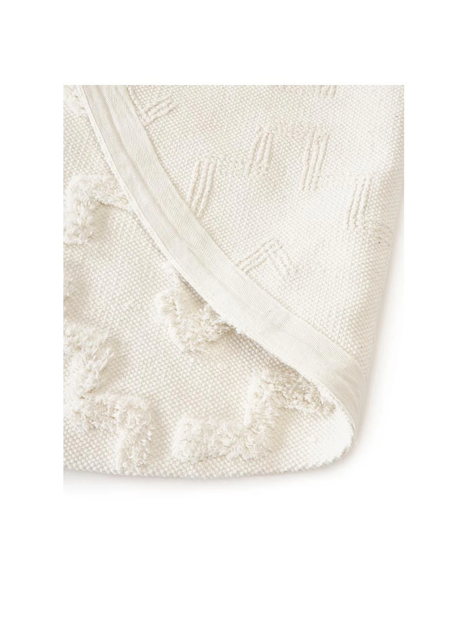 Westwing Collection Runder Baumwollteppich Idris mit erhabender Hoch-Tief-Struktur, Ø 120 cm (Größe S) – Bild 6