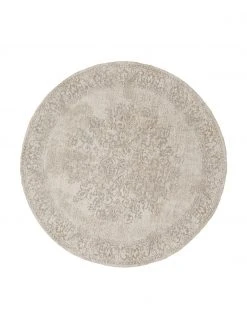 Westwing Collection Runder Chenilleteppich Nalia im Vintage Style, handgewebt, Ø 120 cm (Größe S)