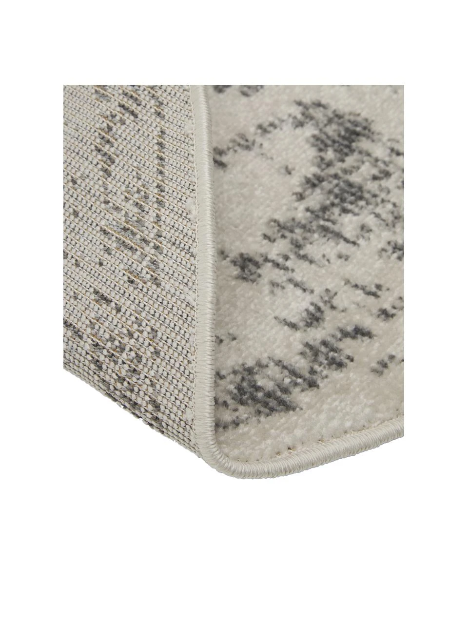 Westwing Collection Runder In- & Outdoor-Teppich Everly im Vintage Style in Grau, Ø 120 cm (Größe S) – Bild 5