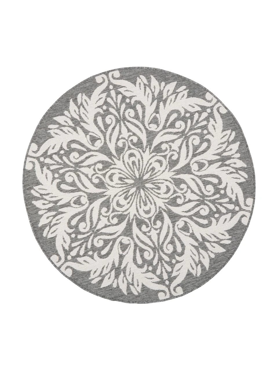 Runder In- & Outdoor-Wendeteppich Madrid in Grau/Creme, Ø 140 cm (Größe M) – Bild 3