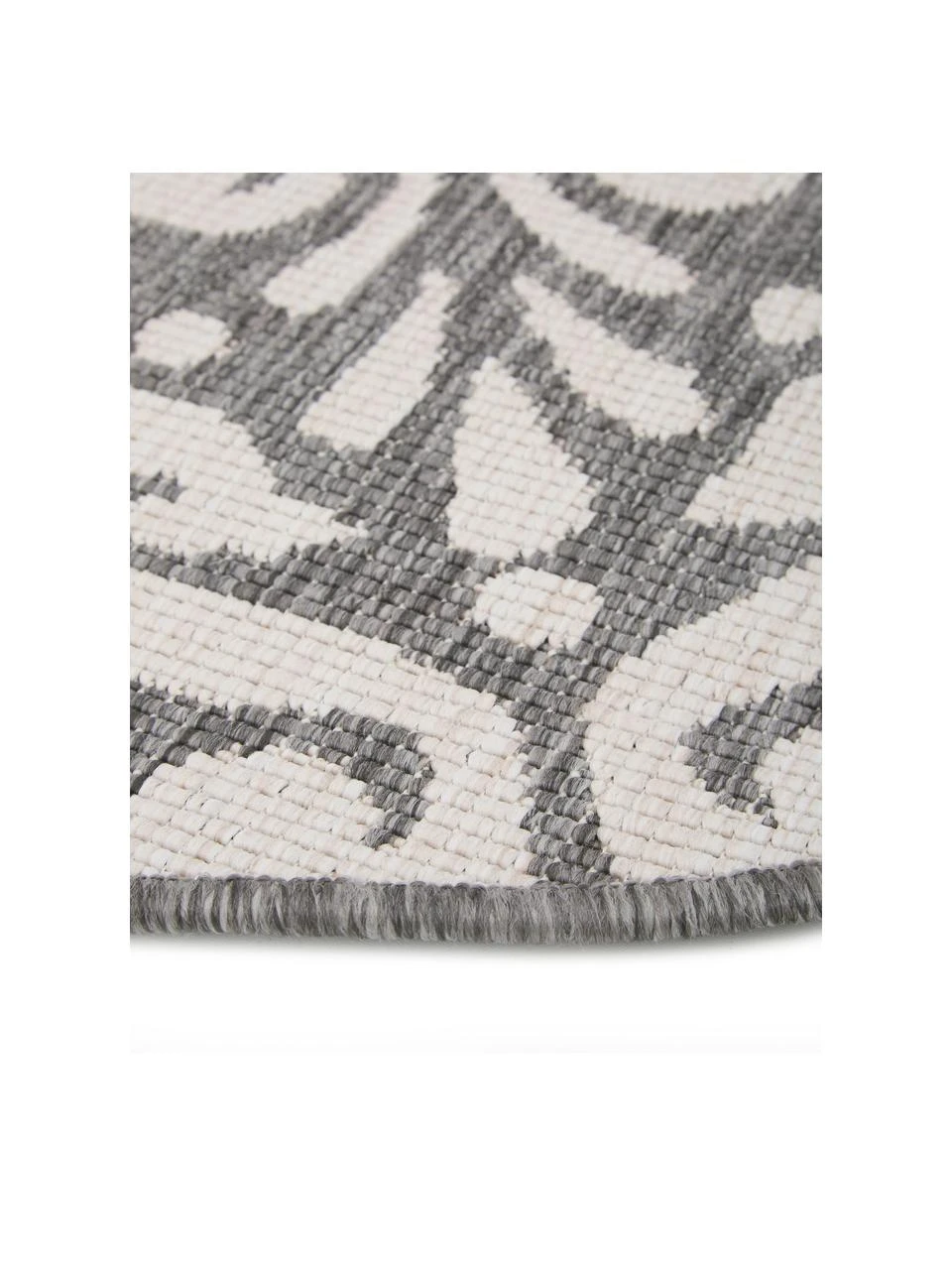 Runder In- & Outdoor-Wendeteppich Madrid in Grau/Creme, Ø 140 cm (Größe M) – Bild 5