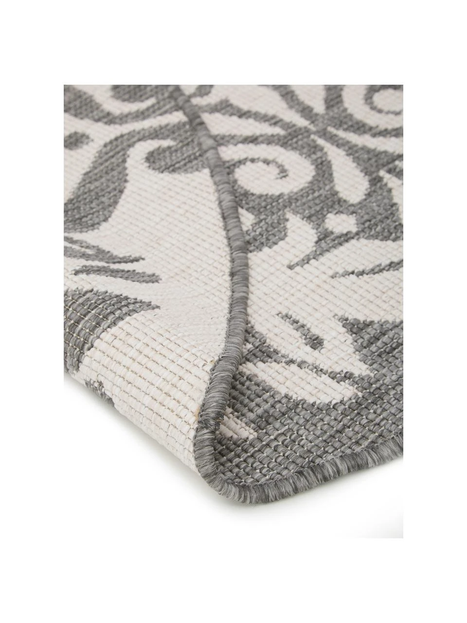 Runder In- & Outdoor-Wendeteppich Madrid in Grau/Creme, Ø 140 cm (Größe M) – Bild 6