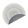 Runder In- & Outdoor-Wendeteppich Porto in Grau/Creme, gemustert, Ø 140 cm (Größe M)