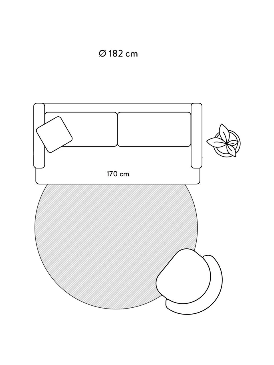 Bloomingville Runder Jute-Teppich Benita im Boho Style, Ø 182 cm (Größe L) – Bild 4