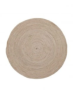 Runder Jute-Teppich Samy mit Spiralmuster in Beige/Weiß, Ø 100 cm (Größe XS)Nur noch 1 Artikel verfügbar