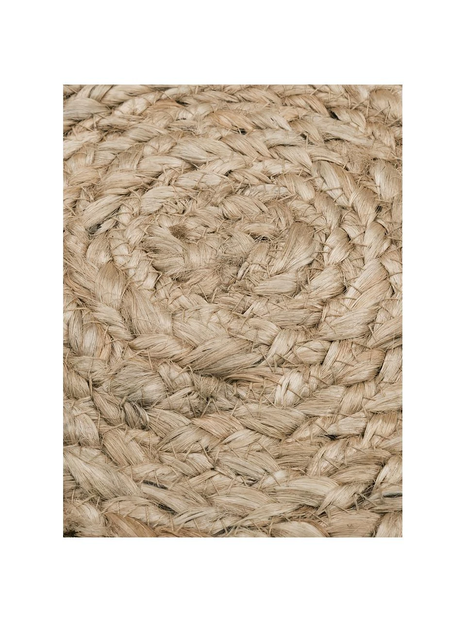 Westwing Collection Runder Jute-Teppich Tapu im Boho Style, handgefertigt, Ø 150 cm (Größe M) – Bild 3