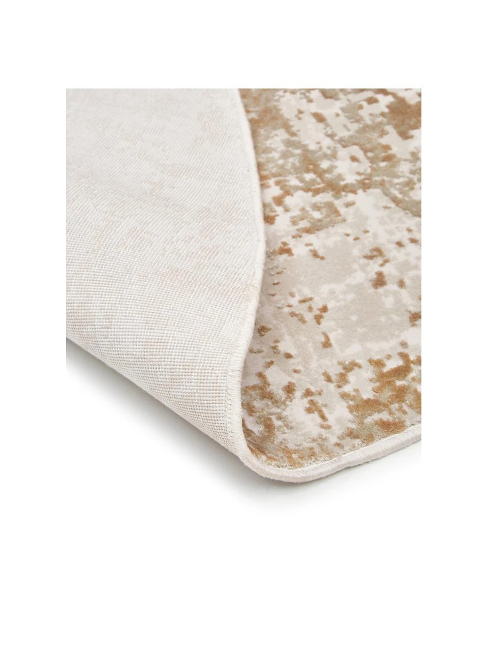 Runder Vintage Teppich Cordoba in Beigetönen, schimmernd, Ø 200 cm (Größe L)Nur noch wenige verfügbar – Bild 2