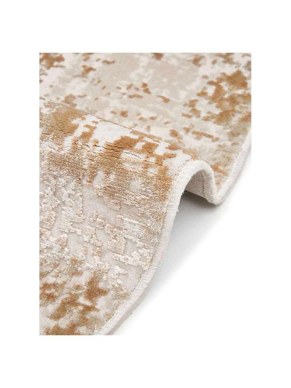 Runder Vintage Teppich Cordoba in Beigetönen, schimmernd, Ø 200 cm (Größe L)Nur noch wenige verfügbar – Bild 5