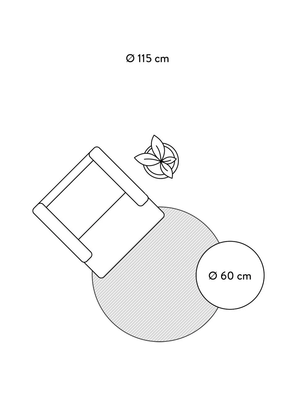 Westwing Collection Runder Viskoseteppich Jane in Flieder, handgewebt, Ø 115 cm (Größe S) – Bild 6
