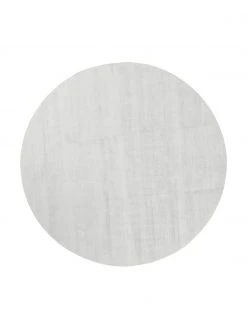 Westwing Collection Runder Viskoseteppich Jane in Silbergrau, handgewebt, Ø 120 cm (Größe S)