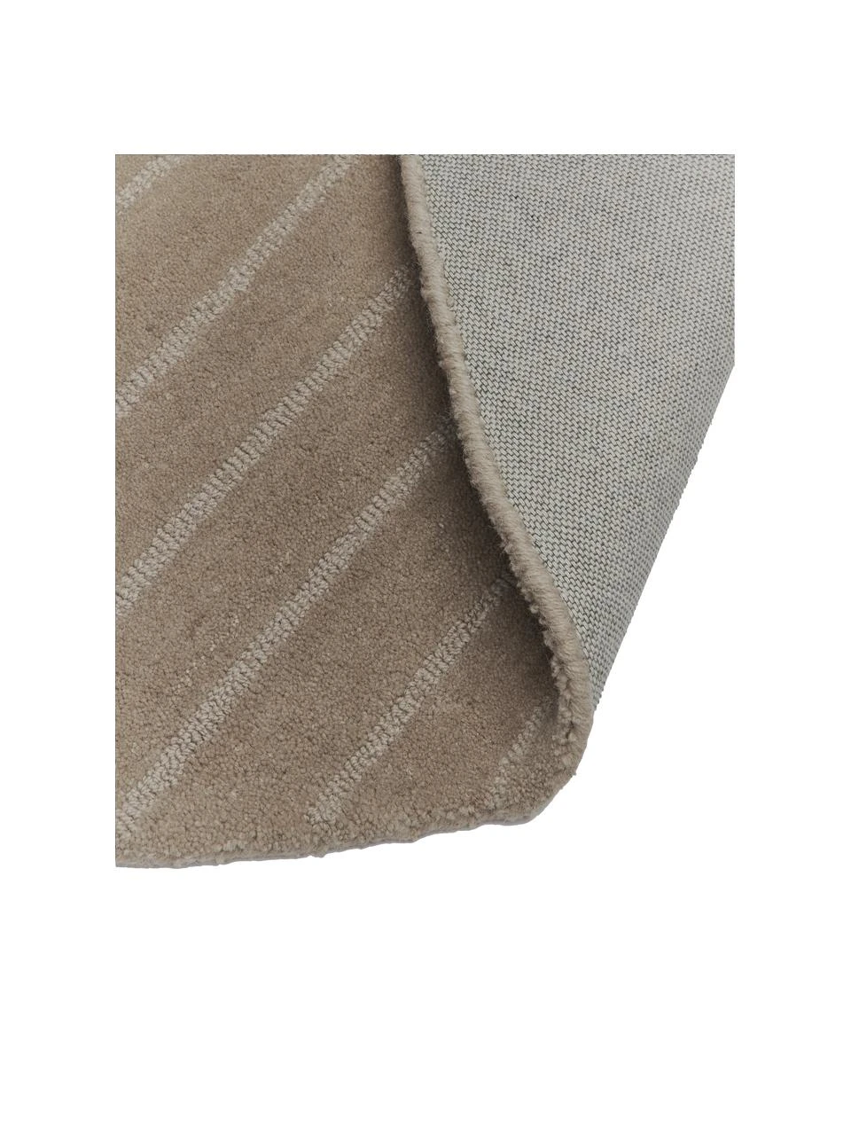 Westwing Collection Runder Wollteppich Aaron in Taupe, handgetuftet, Ø 120 cm (Größe S) – Bild 5