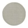 Westwing Collection Runder Wollteppich Mason in Hellgrau, handgetuftet, Ø 120 cm (Größe S)