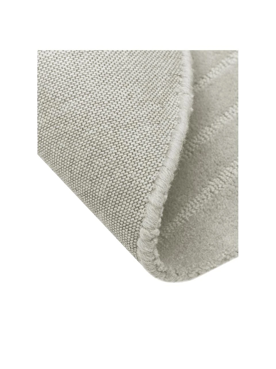 Westwing Collection Runder Wollteppich Mason in Hellgrau, handgetuftet, Ø 120 cm (Größe S) – Bild 4