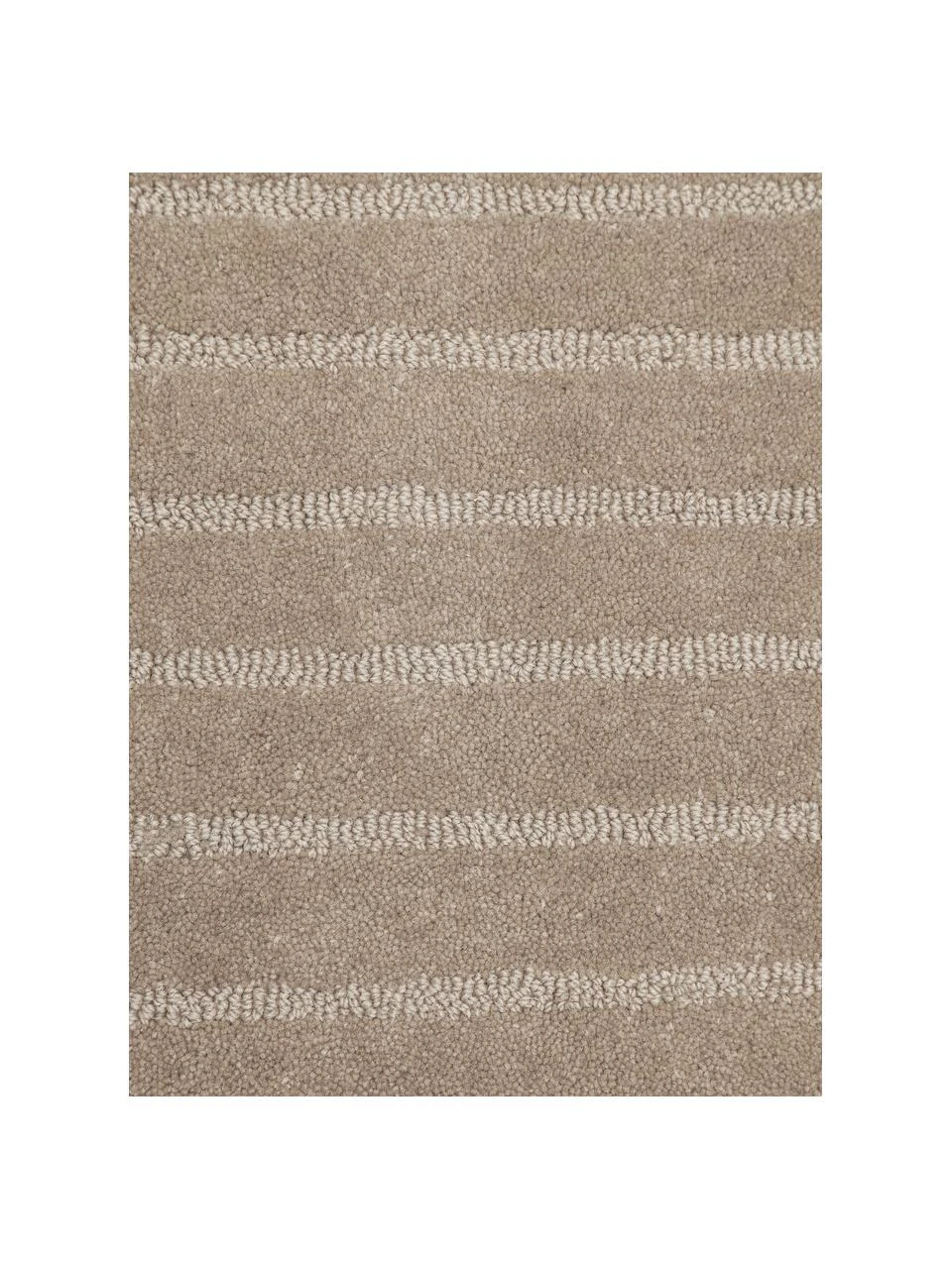 Westwing Collection Runder Wollteppich Mason in Taupe, handgetuftet, Ø 150 cm (Größe M) – Bild 5