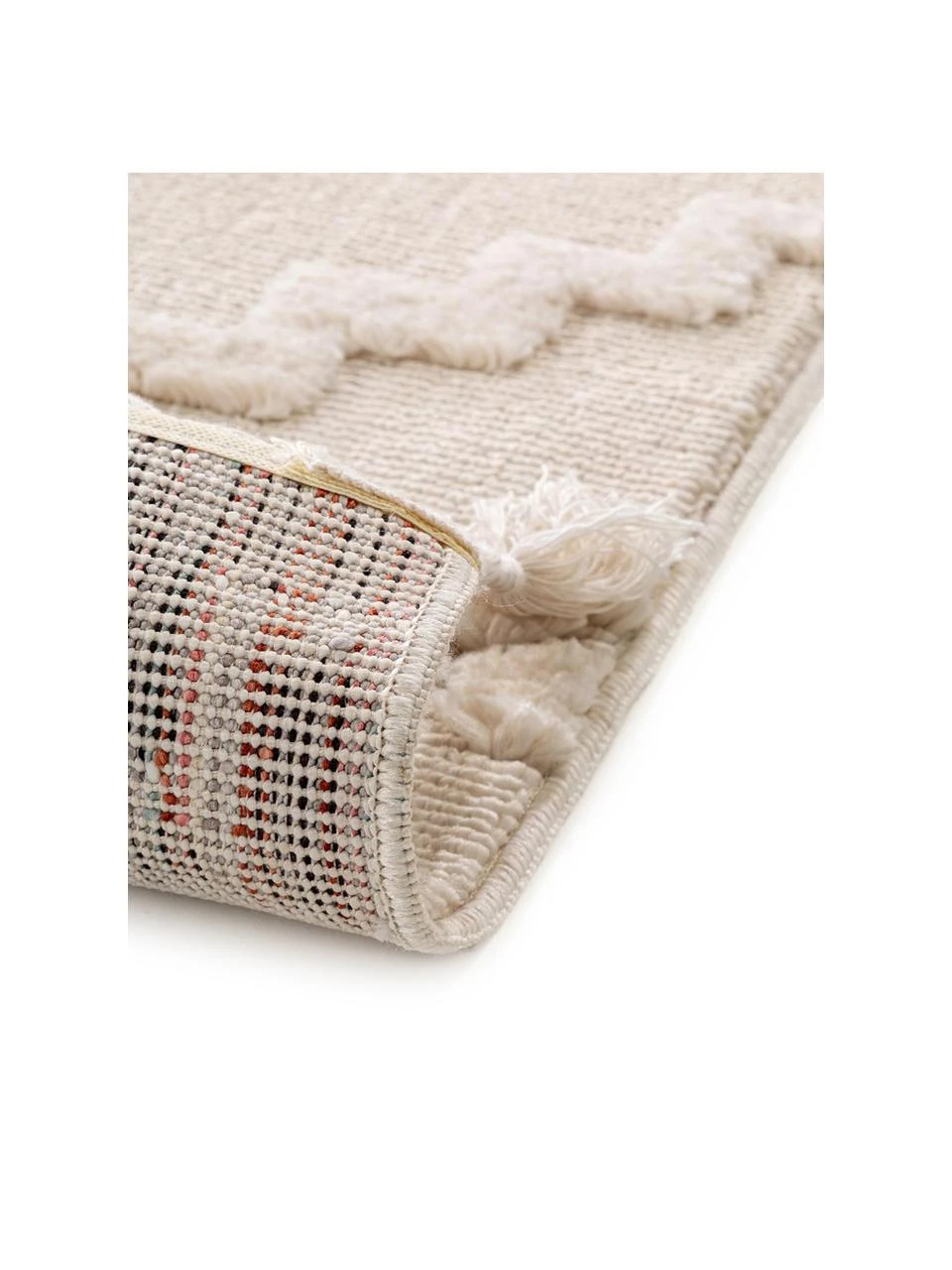 Benuta Teppich Oyo in Creme mit Hoch-Tief-Muster im Boho Stil, B 80 x L 150 cm (Größe XS) – Bild 4