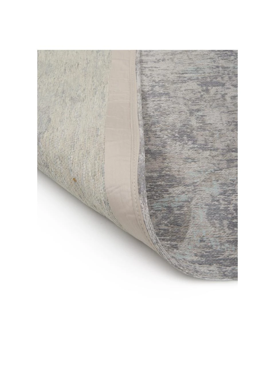 Louis de Poortere Vintage Chenilleteppich Babylon in Grau-Beige, B 140 x L 200 cm (Größe S) – Bild 4