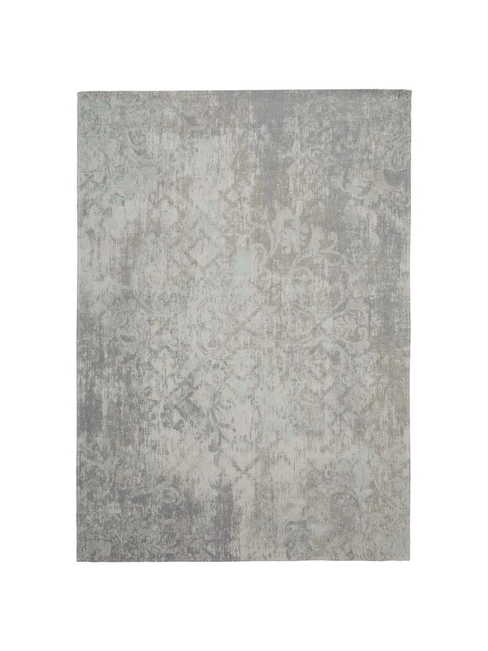 Louis de Poortere Vintage Chenilleteppich Babylon in Grau-Beige, B 140 x L 200 cm (Größe S)