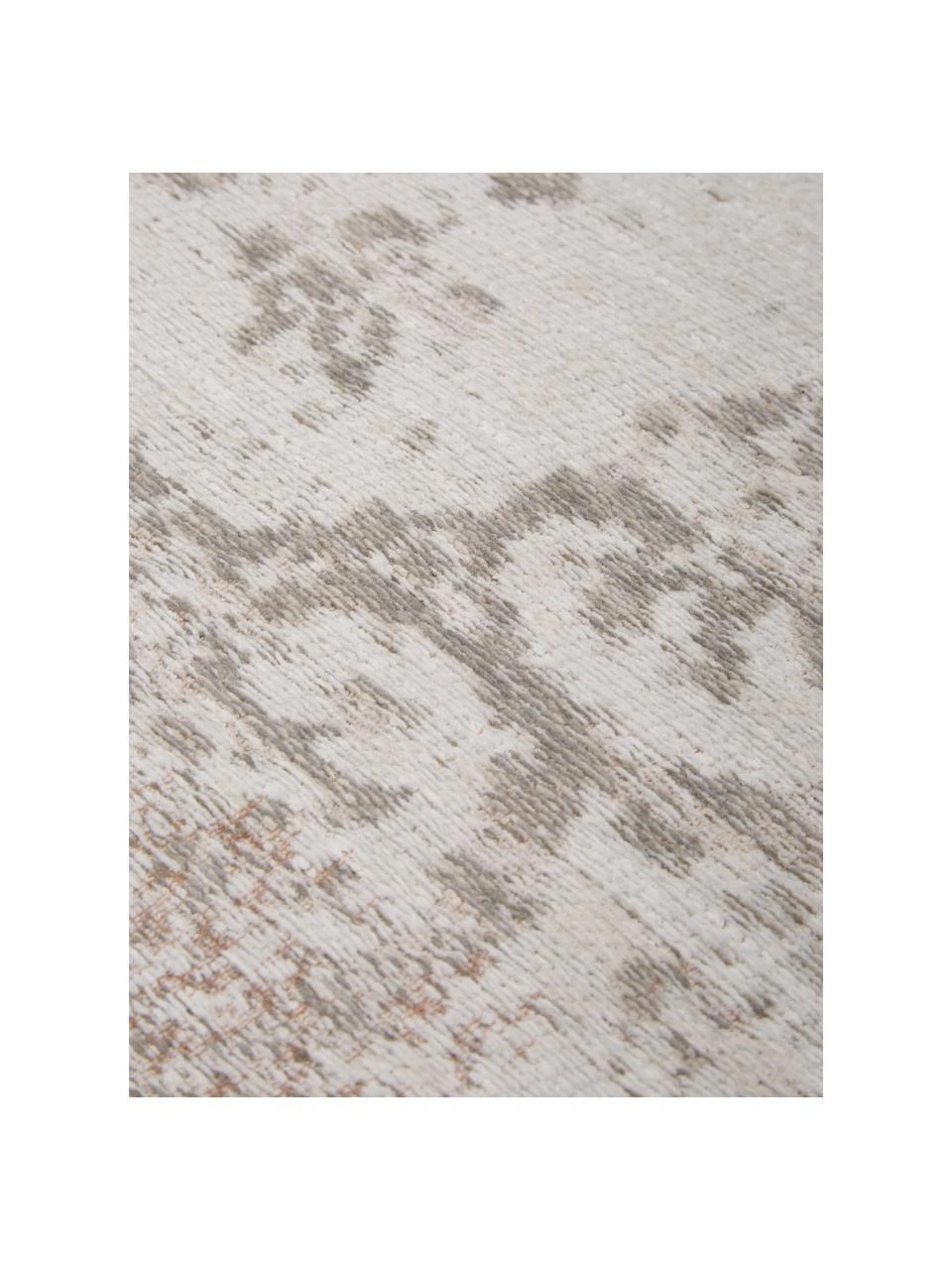 Louis de Poortere Vintage Chenilleteppich Medaillon in Hellgrau/Braun, B 80 x L 150 cm (Größe XS) – Bild 4