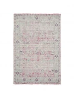 Westwing Collection Vintage Chenilleteppich Rimini in Rosa-Hellgrau, handgewebt, B 200 x L 300 cm (Größe L)Nur noch wenige verfügbar