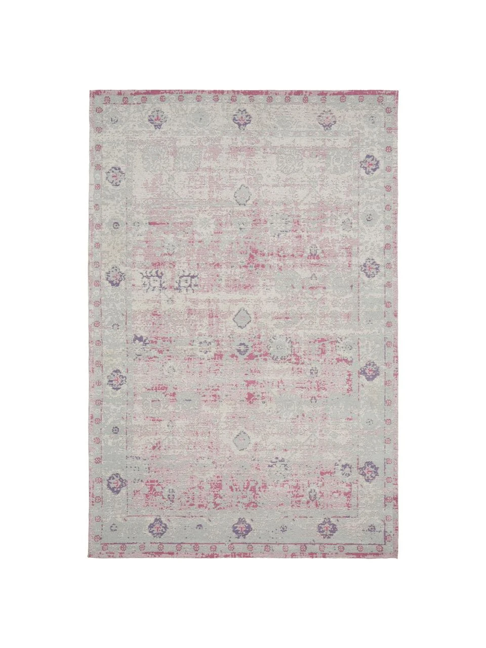 Westwing Collection Vintage Chenilleteppich Rimini in Rosa-Hellgrau, handgewebt, B 200 x L 300 cm (Größe L)Nur noch wenige verfügbar