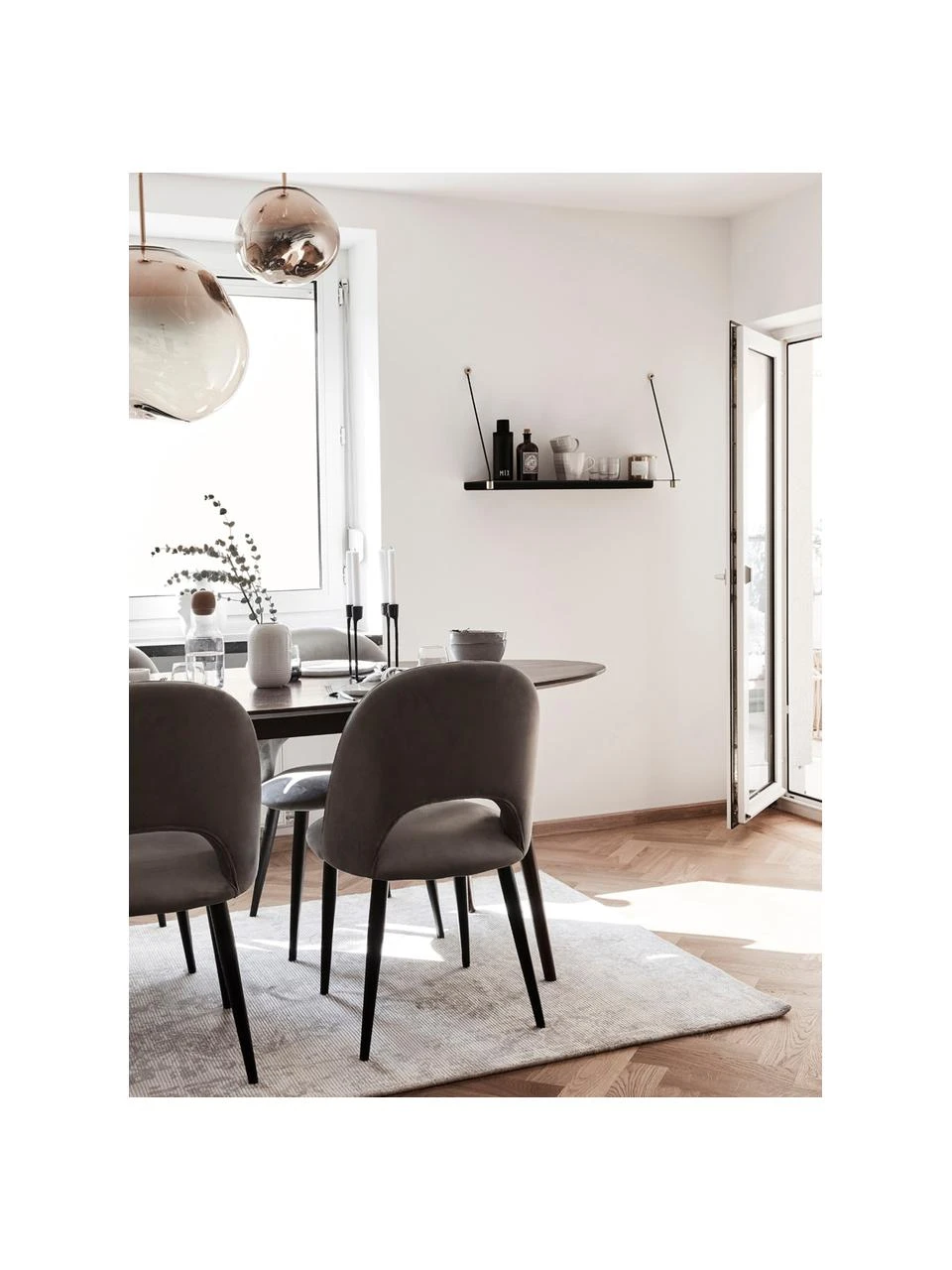 Linie Design Vintage Teppich Florentine, Wolle/Viskose, B 140 x L 200 cm (Größe S)Nur noch 1 Artikel verfügbar – Bild 2