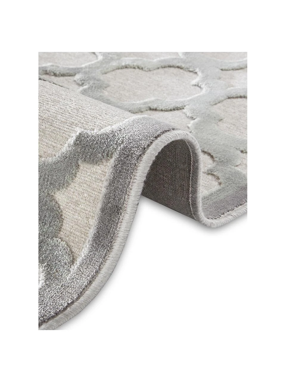 Viskoseläufer Bryon in Grau mit Hoch-Tief-Muster, B 80 x L 250 cm – Bild 2