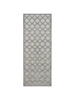 Viskoseläufer Bryon in Grau mit Hoch-Tief-Muster, B 80 x L 250 cm