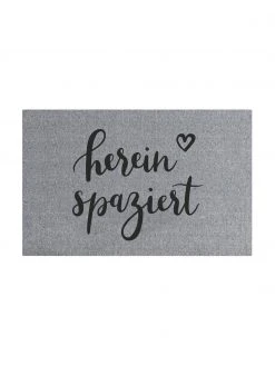 Eulenschnitt Waschbare Polyamid-Fußmatte Hereinspaziert, B 45 x L 75 cm