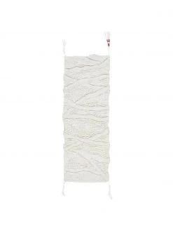 Lorena Canals Waschbarer Wollläufer Enkang Ivory mit Hoch-Tief-Struktur und Quasten, B 70 cm x L 200 cm