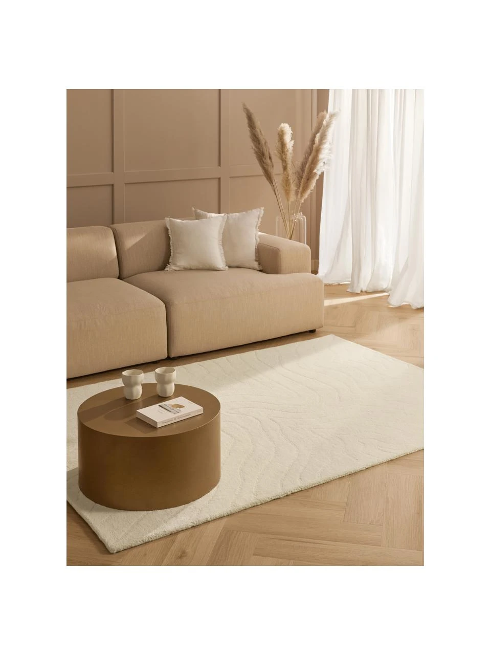 Westwing Collection Wollteppich Aaron in Cremeweiß, handgetuftet, B 200 x L 300 cm (Größe L)Nur noch 1 Artikel verfügbar – Bild 2