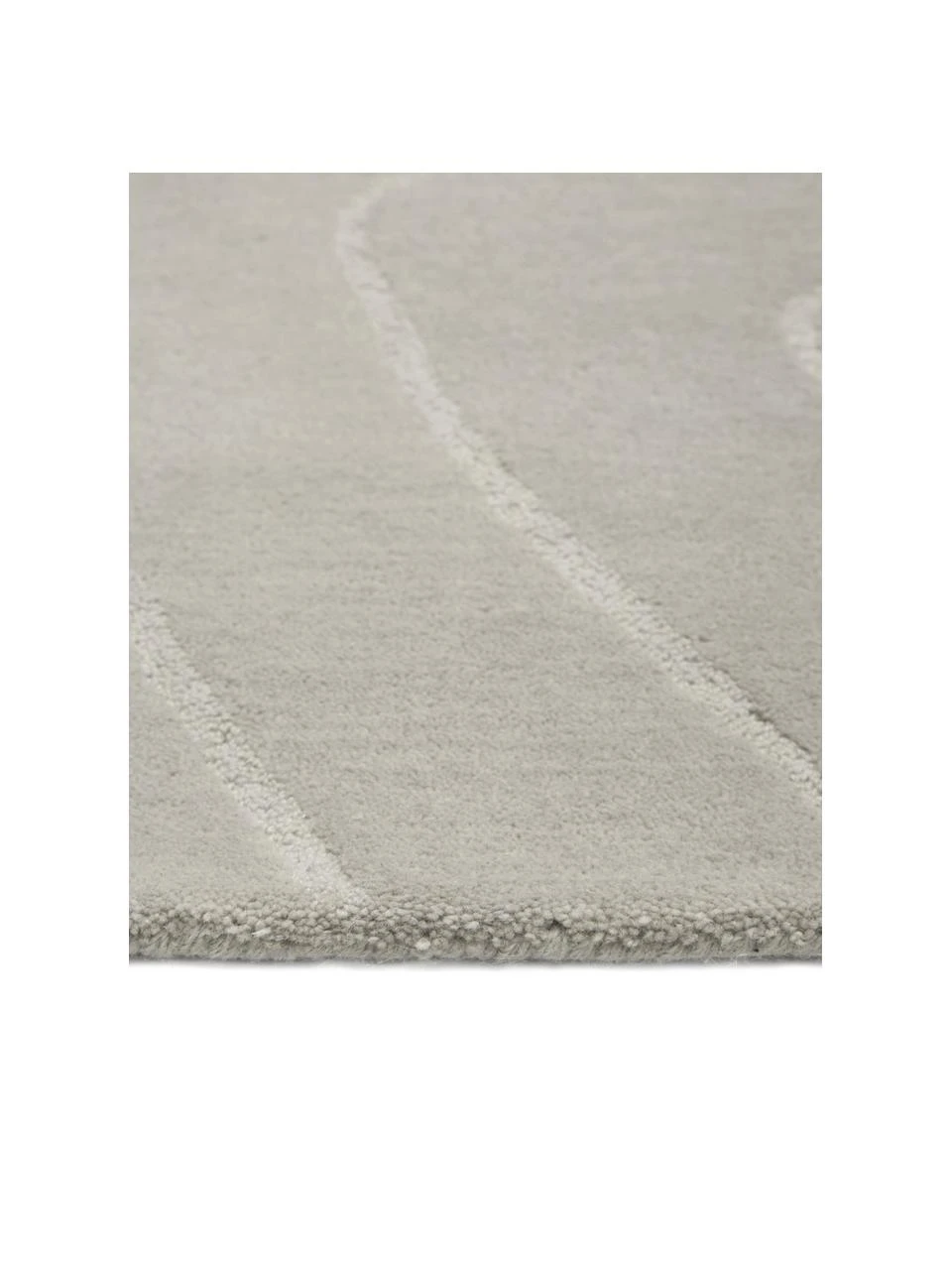 Westwing Collection Wollteppich Aaron in Hellgrau, handgetuftet, B 80 x L 150 cm (Größe XS) – Bild 6