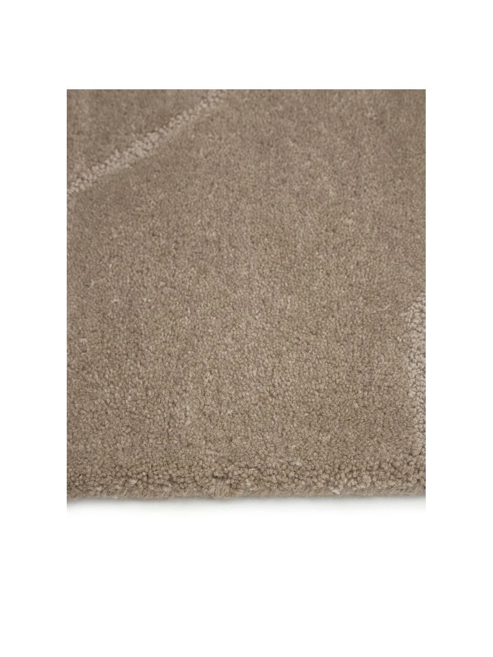 Westwing Collection Wollteppich Aaron in Taupe, handgetuftet, B 80 x L 150 cm (Größe XS) – Bild 3