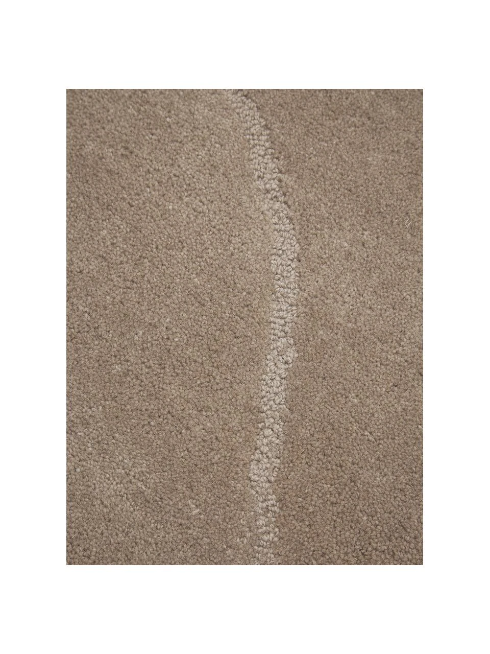 Westwing Collection Wollteppich Aaron in Taupe, handgetuftet, B 80 x L 150 cm (Größe XS) – Bild 4